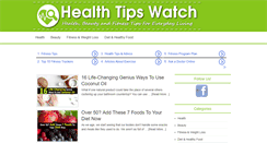 Desktop Screenshot of healthtipswatch.com